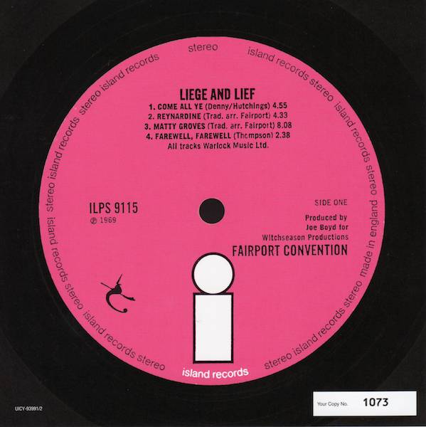 Label repro side 1, Fairport Convention - Liege And Lief +10